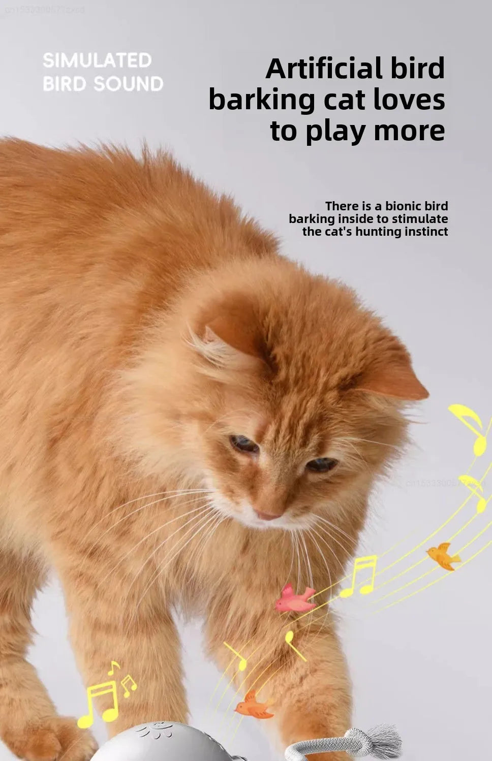 Xiaomi POPO Smart Automatic Cat Teasing Ball Indoor Pet Interactive Rolling Ball Electric Pet Ball Toy Simulated Tail For Cats