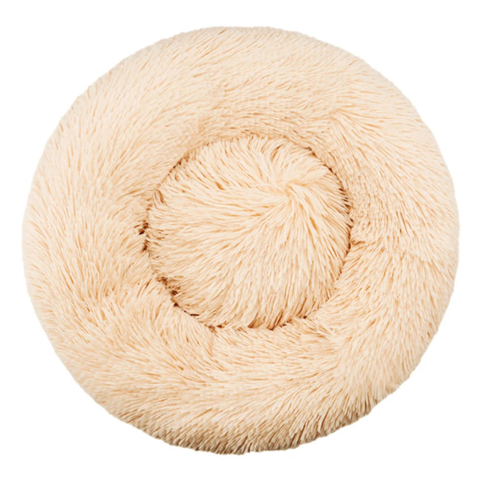 Plush Warm Round Large Dog Bed Winter Soft Puppy House Medium Cat Sofa Sleeping Bed Elastic Small Dog Kennel Nest Accessories