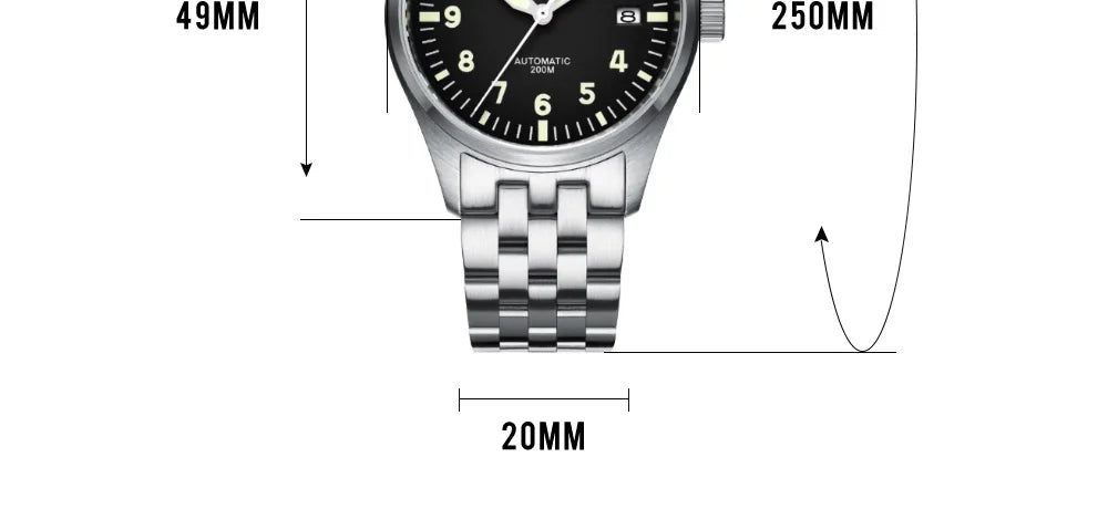 ADDIESDIVE Watches For Men Luxury Business Leisure Automatic Mechanical Men's Watch Fluorescent Waterproof NH35A 316L Stainless