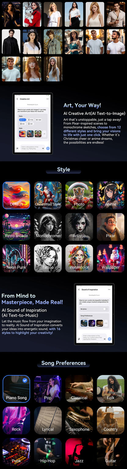 Blackview MEGA 8 Tablet - 13" FHD+ 90Hz Display Android 15 11000mAh 50MP Camera 4G Pad PC