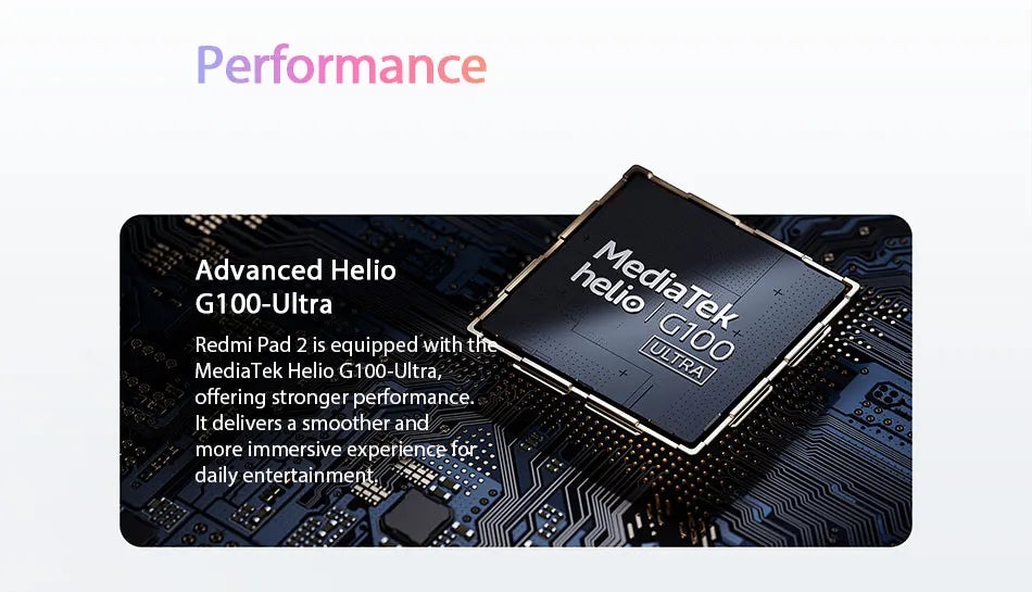 Xiaomi Redmi Pad 2 Tablet - 2.5K Display Helio G100-Ultra 11" 18W Fast Charging 9000mAh Battery