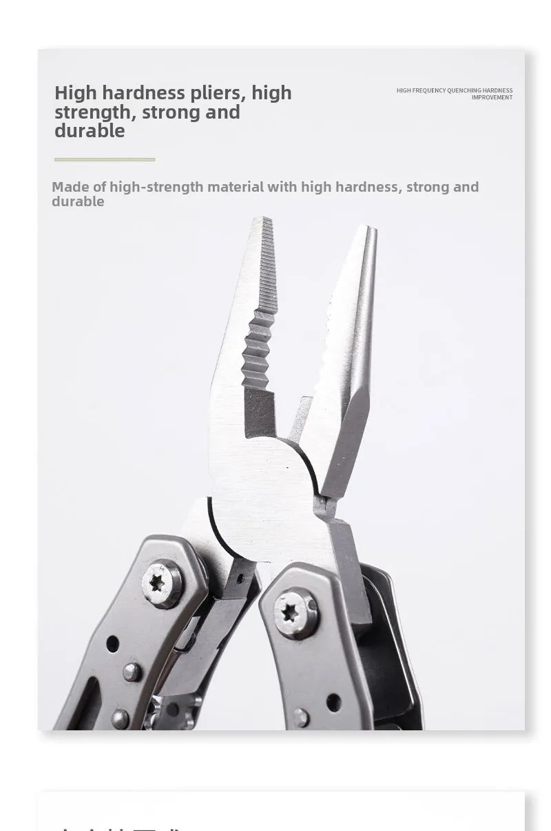 Folding Multi-tool Pocket Knife Pliers Mini Portable Fold Outdoor Hunting Survival Rescue Tactical Multipurpose Repair Tool