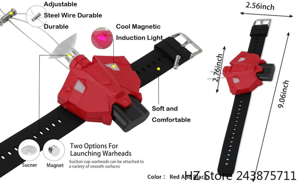 Spider Web Launcher with light String Shooters Toy Gadgets String Shooter Superhero Role-Play Cool Stuff Fun Toys Halloween Gift