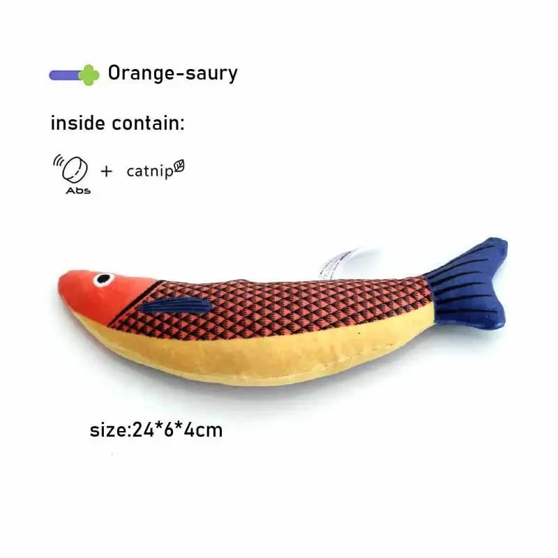 Cat Toy Catnip 3D Simulation Fish Goldfish Kitten Toys Pillowfish Interactive Sounding Cat Chew Bite Pet Plush Toys Cat Supplies
