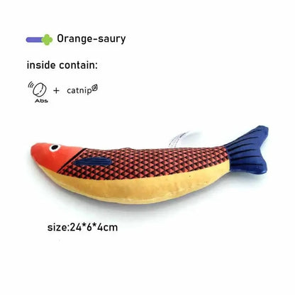Cat Toy Catnip 3D Simulation Fish Goldfish Kitten Toys Pillowfish Interactive Sounding Cat Chew Bite Pet Plush Toys Cat Supplies