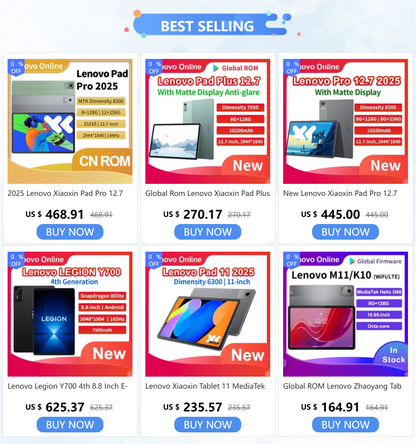 Lenovo Legion Y700 4th Gen TB322FC CN ROM Snapdragon 8 Elite 8.8" 165Hz Display 7600mAh 68W Charging Gaming Android Tablet PC