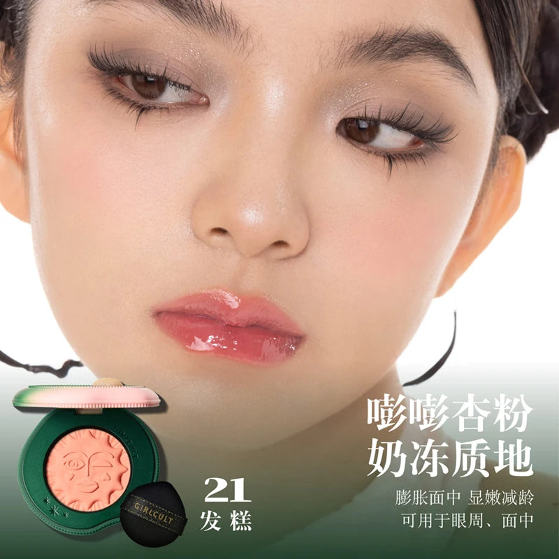 Girlcult Cute Makeup Korean Blush Contour And Highlighter Palette Matte Lasting Blusher Cream,Lightweight & Smooth Finish