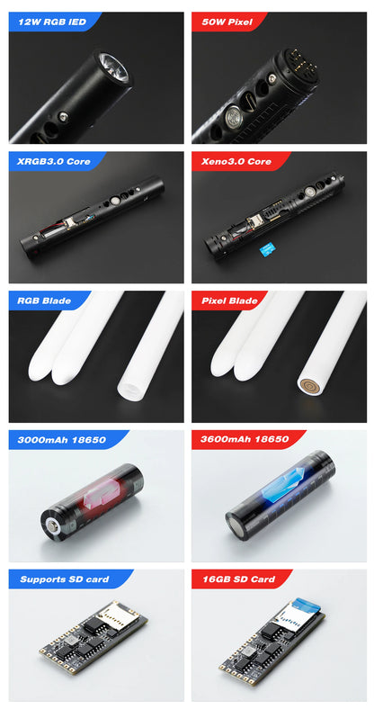 DamienSaber Kylo Ren Lightsaber Metal Hilt Force Heavy Dueling Saber Motion Control with 34 Sound Fonts Sensitive Smooth Swing