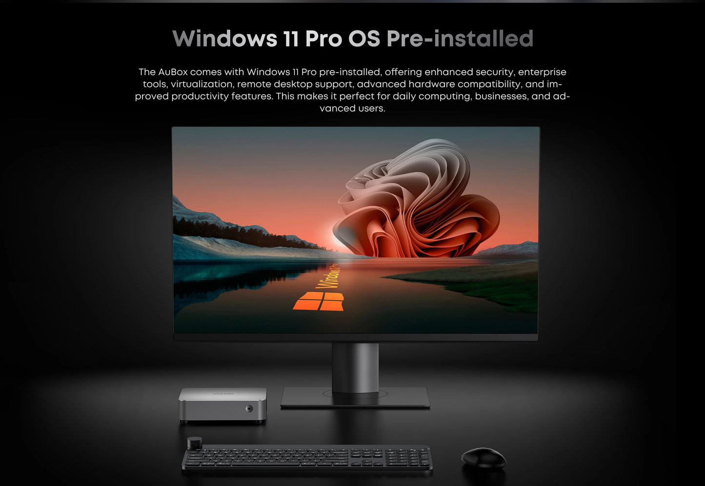 CHUWI AuBox Mini PC i9-13900HK 14 Cores 32GB DDR4 1TB SSD 16GB DDR5 512 SSD Windows 11 Pro WiFi 6 BT 5.2 Extend M.2 1T*2 Desktop