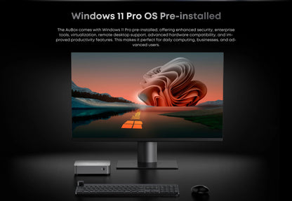 CHUWI AuBox Mini PC i9-13900HK 14 Cores 32GB DDR4 1TB SSD 16GB DDR5 512 SSD Windows 11 Pro WiFi 6 BT 5.2 Extend M.2 1T*2 Desktop
