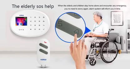 KERUI W202 Home Security Alarms WIFI GSM Alarm System Kit Tuya Smart Remote Control with Motion Detector Door Sensor for House