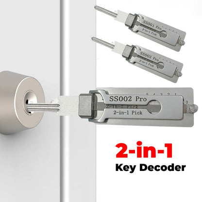 1-5PCS Keys Decoder Hook Tool O-ring Pickup Kit 2 In 1 Precision Hook & Pick Set Lock Decoder Stainless Steel Precision Tools