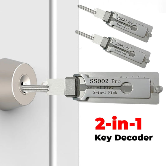 1-5PCS Keys Decoder Hook Tool O-ring Pickup Kit 2 In 1 Precision Hook & Pick Set Lock Decoder Stainless Steel Precision Tools