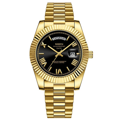 NIBOSI Luxury Men Quartz Watch Waterproof Date Luminous Wristwatch Sports Stainless Steel Men's Watches Male Clock Reloj Hombre