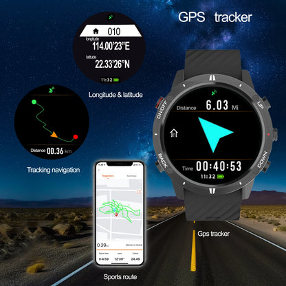 SUNROAD G5B GPS+GLONASS+BEIDOU+Triathlon Sport Watch 1.28 "IPS TFT Color Touch Screen 320MAH Battery BLE 5.0 For Android IOS