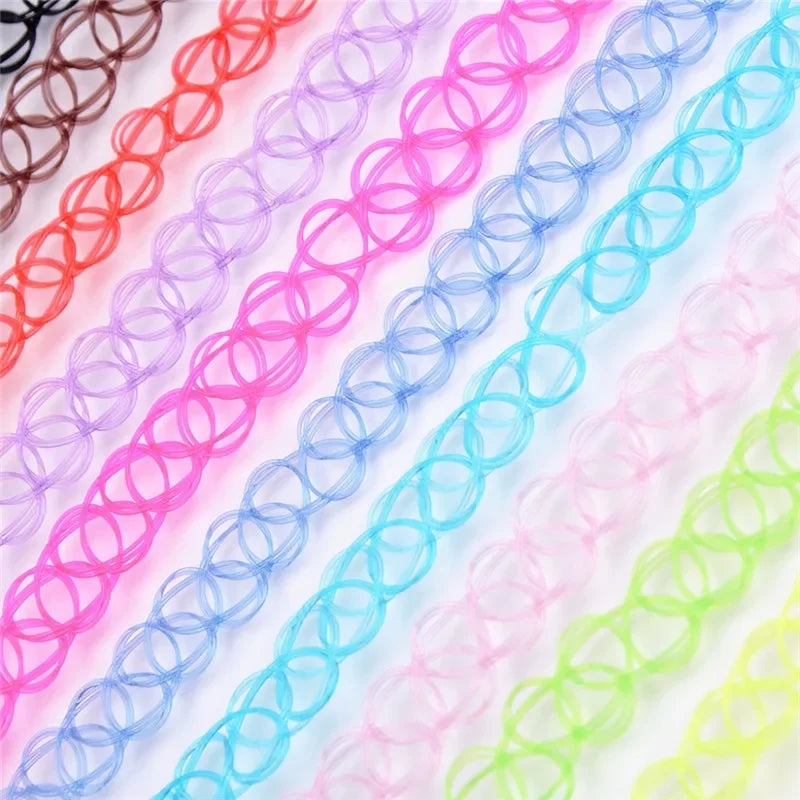 JUCHAO New Collares Vintage Stretch Tattoo Choker Necklaces For Women Girl Charm Gothic Elastic Necklace Female Wedding Gift