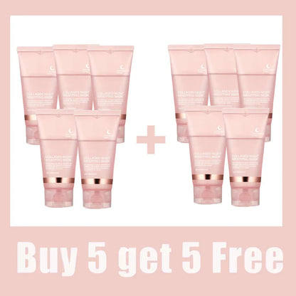 Collagen Peel-off Mask Night Wrapping Facial Mask Deeply Moisturizing Hydrating Firming Skin Facial Mask Daily Face Skin Care