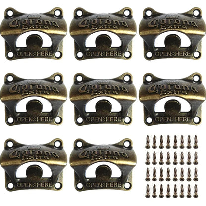 1/2/4/8pcs Bottle Opener Wall Mounted Retro BBQ DIY Solid Beer Opener Tools Bar Decorative Beer Opener Kitchen Gadgets