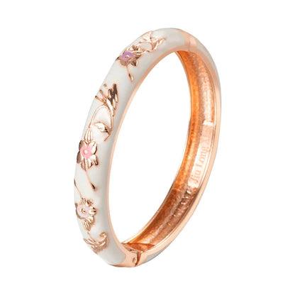 Cloisonne Bangles For Women Bracelet On Hand Flower Enamel Jewelry Women's Hand Bracelets Female Bangle Mother's Day Gifts Wife