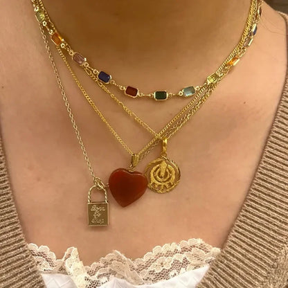 Fashion Colorful Crystal Rhinestone Necklace Women Simple Personality Rainbow Color Geometric Bracelet Party Jewelry Accessories