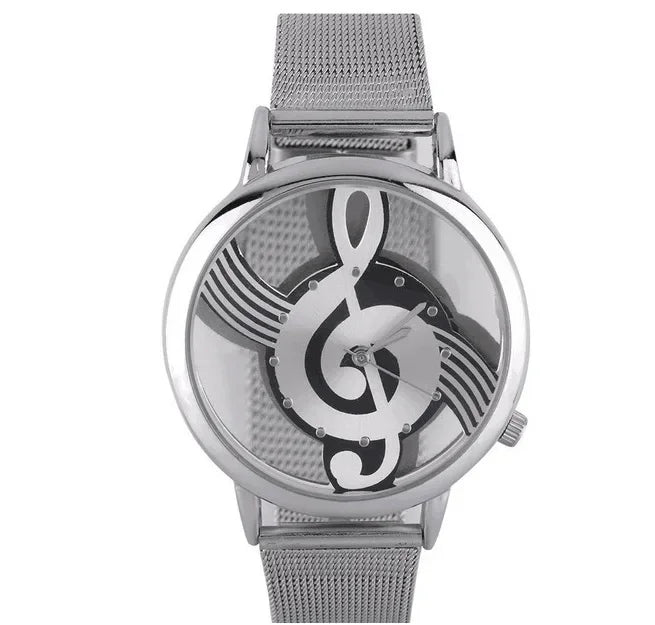 Women Watches Luxury Fashion Music Note Noble Watch Leather Strap Waterproof Quartz Reloj Mujer Men Watches Relogio Hot Salling