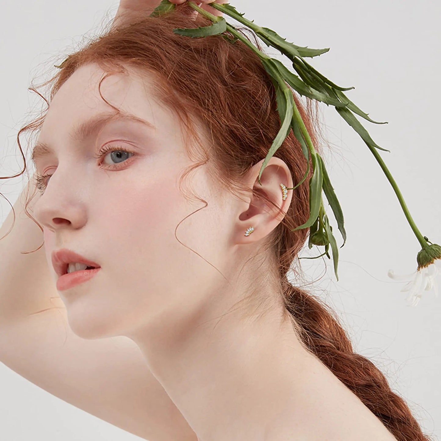 9Pcs 16G Cartilage Earrings for Women Stud Earrings Set Tragus Helix Conch Earrings Internally Threaded Labret CZ Piercing