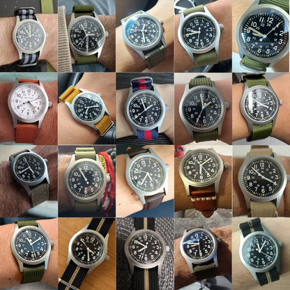 Militado ML05 38mm Vintage Watch VH31 Quartz Movement Field Watches Domed Sapphire Crystal With High Clear AR Coating Wristwatch