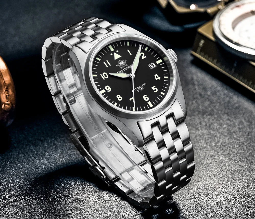 ADDIESDIVE Watches For Men Luxury Business Leisure Automatic Mechanical Men's Watch Fluorescent Waterproof NH35A 316L Stainless