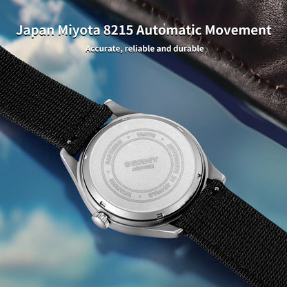 BERNY Pilot Titanium Automatic Watch for Men Sapphire AR Coated 10Bar Supper Luminous Men Wristwatch Sports Aviation Men Watches