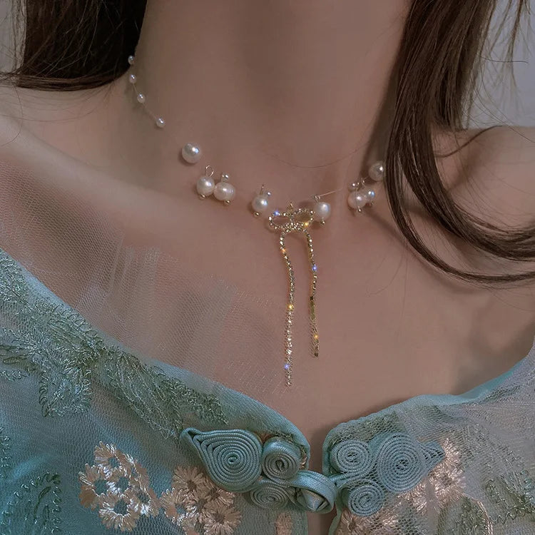 Fashion Trend Unique Design Elegant Delicate Light Luxury Zircon Butterfly Necklace For Women Jewelry Wedding Party Premium Gift