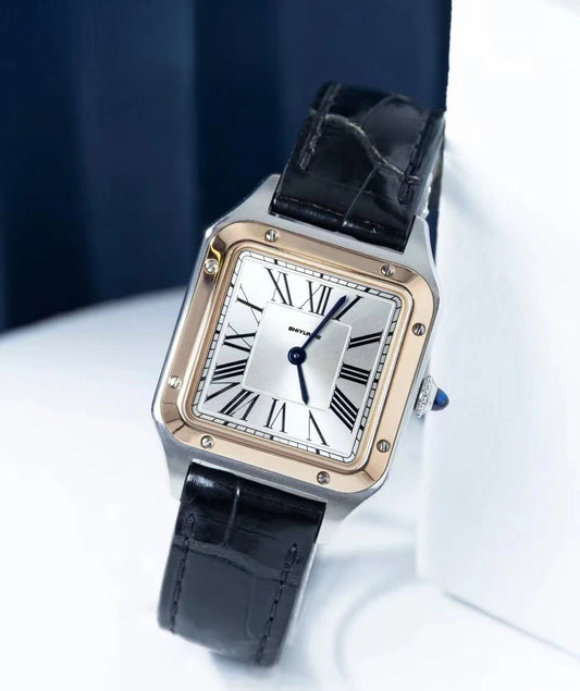 Unisex Watch Quartz Couple Roman Dial Couple Leather Blue Reloj Hombre Luminous Stainless Steel World Time