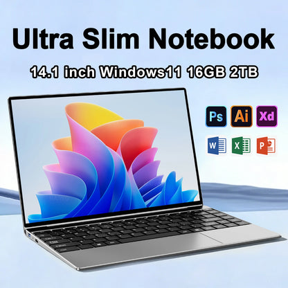 NAIWO 14.1" Ultra Slim Laptop – Intel 4405U, 16GB RAM, 2TB SSD, Windows 11