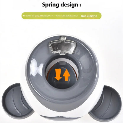 Dog Tennis Ball Food Reward Machine, Interactive Puzzle Toy with Slow Food Dispenser,Outdoor Training Toys Ball Launcher For Pet