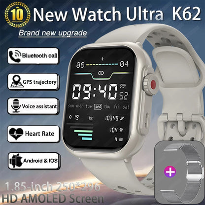 For Apple Watch Ultra 2 1000 mAh Smart Watch Men Women 1.85-inch HD Full Touch Screen IP68 Waterproof Bluetooth Call Smartwatch