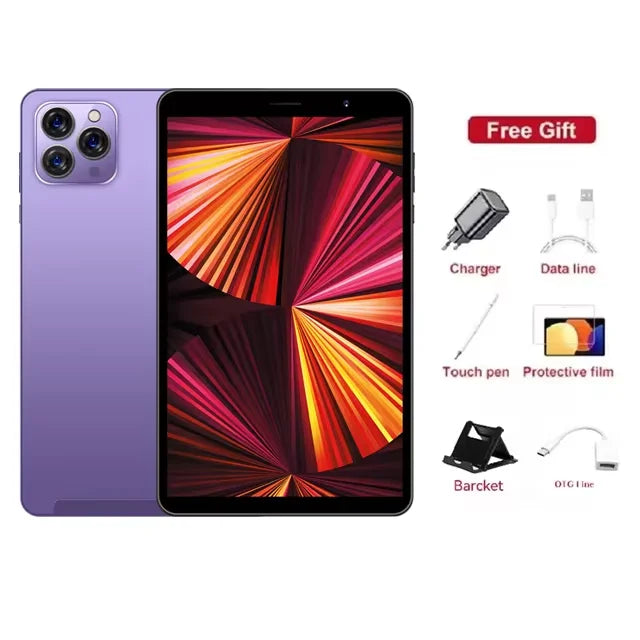 2025 New Tab 14 Tablet Android 12 8 Inch HD 16GB+1TB 8800mAh 5G Dual SIM Bluetooth WiFi GPS Google Play Tables PC Mi Tab
