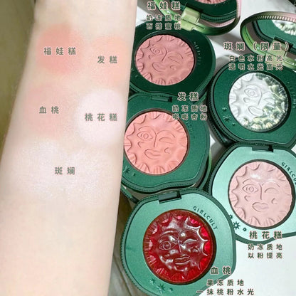 Girlcult Cute Makeup Korean Blush Contour And Highlighter Palette Matte Lasting Blusher Cream,Lightweight & Smooth Finish