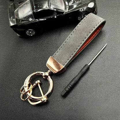 Custom Name Logo Leather Car Moto Keychain Personalized for Men and Women  Creative Simple Key Chains Gift