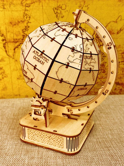 3D Wooden Puzzle Globe. Model kits DIY Crafts Handmade Christmas Gifts