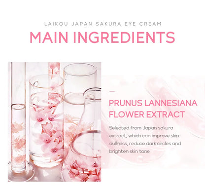 LAIKOU Sakura Eye Cream Anti Dark Circles Remove eye Bags Moisturizing Anti-aging Beauty Health Eyes Skin Care Cosmetics