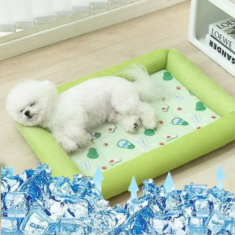 Summer Cooling Pet Cat Bed Cushion Ice Pad Dog Sleeping Square Mat for Puppy Dogs Cats Pet Kennel Top Quality Cool Cold