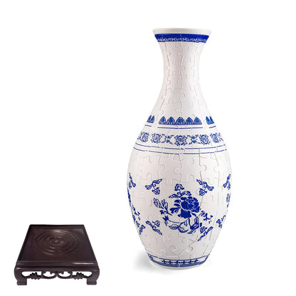Puzzle  Blue and White Porcelain Design Made Plastic Home Decoration and Flower Arrangement Housewarming Kids Toys Xmas Gifts