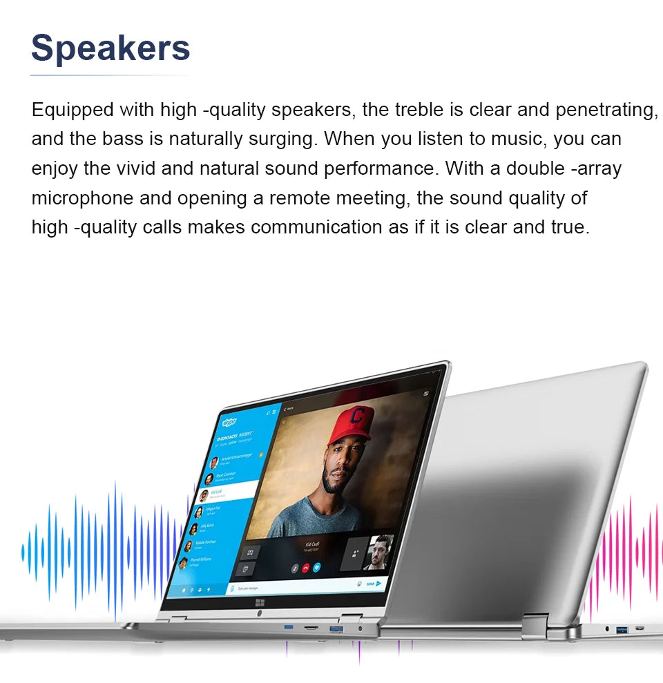 11.6" Portable 2-in-1 Mini Laptop - Intel N4020 8GB RAM Windows 11 Pro Touchscreen Tablet PC