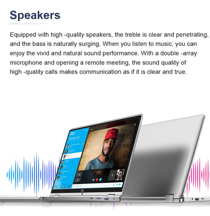 11.6" Portable 2-in-1 Mini Laptop - Intel N4020 8GB RAM Windows 11 Pro Touchscreen Tablet PC