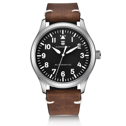 42mm Corgeut Sapphire NH35 Watch Military Men Reloj Automatic Luxury Sport Design Clock Lume Leather Mechanical Wrist Watches