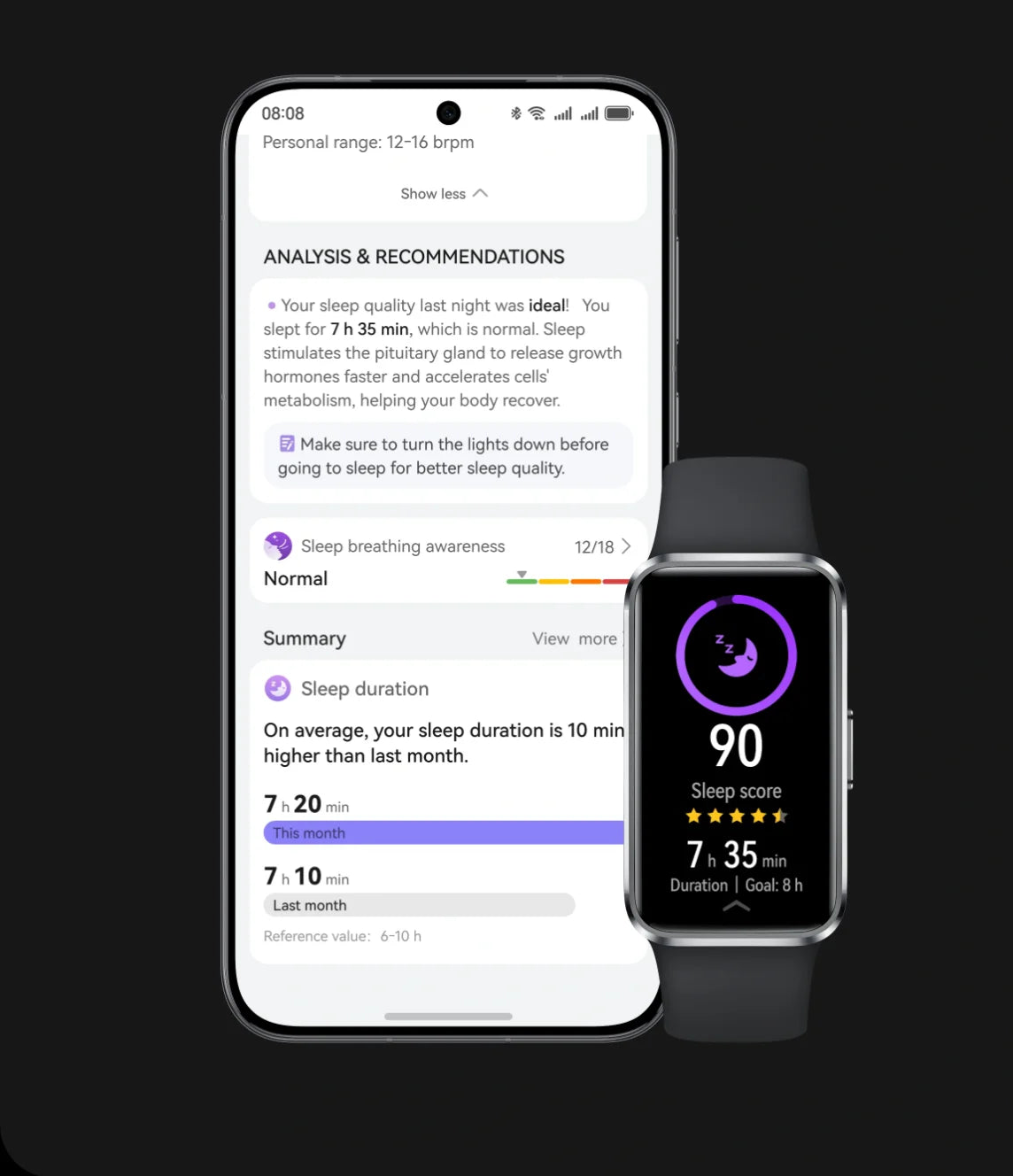 Band 10 Smartwatch – Sleep Tracking, Health Monitor, 14-Day Battery, iOS & Android