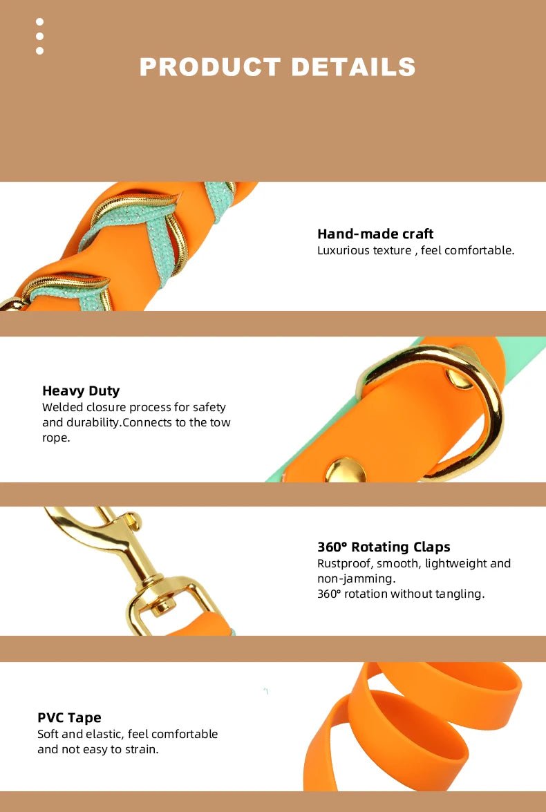 Dog Leashes Solid Durable And Super Tensile Force Dog Rope Colorful Multifunctional Luxury Handmade Leash For Medium Large Dogs