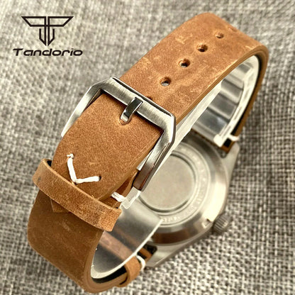 Tandorio Titanium Ultralight Dive 39mm Men's Pilot Watch Automatic Miyota 8215/PT5000 Movt AR Sapphire 20BAR Waterproof Luminous
