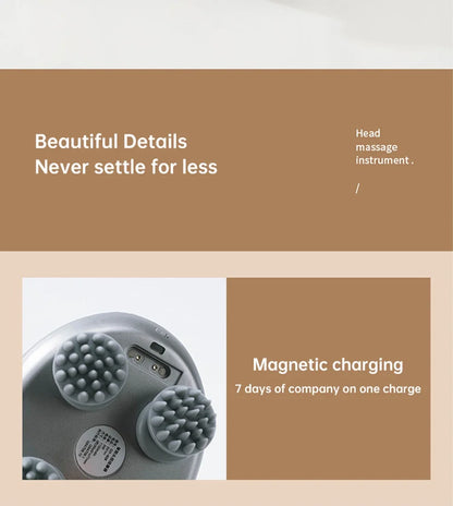 3D Electric Head Massager for Cats Dogs Pets Scalp Massager Rechargeable Body Relax Massager Promote Hair Growth Pet Supplies