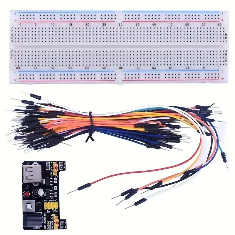 830Pcs DIY Electronics Starter Kit – For Arduino UNO R3, Includes Breadboard, Tie-points, and Electronic Components