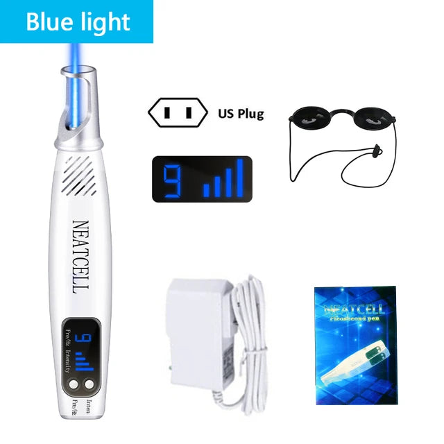 Picosecond Laser Pen Freckle Tattoo Removal Dark Spot Remover Blue & Red Light Machine Portable Scar Mole Remover Beauty Care
